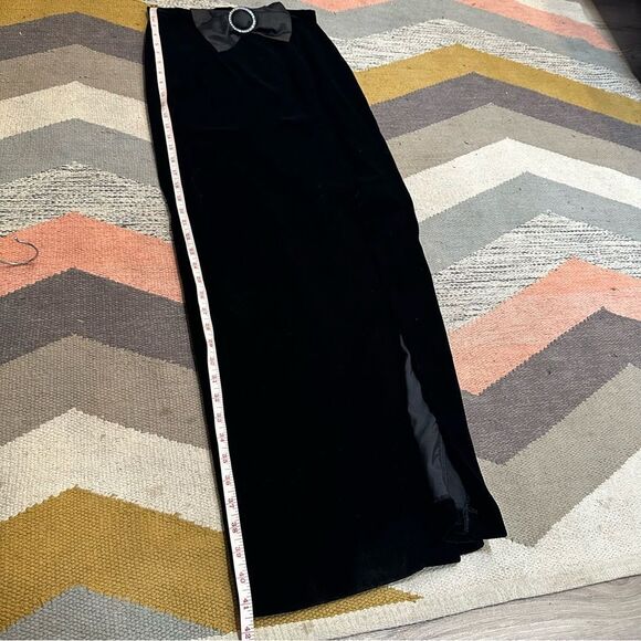 JESSICA MCLINTOCK GUNNE SAX Skirt Size 7/8 Vintage Long Maxi Velvet Bow - Picture 16 of 16